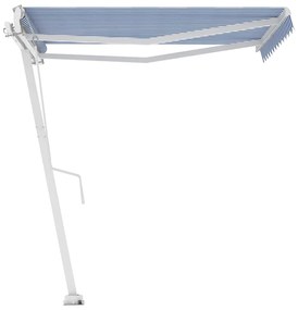 vidaXL Τέντα Αυτόματη Ανεξάρτητη Μπλε/Λευκό 350 x 250 εκ.