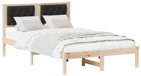 vidaXL Σκελετός Κρεβατιού Μαύρο 120 x 200 cm Στερεά ξυλεία πεύκου