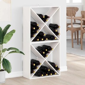 vidaXL Ράφι Κρασιού 2 pcs Λευκό 62 x 25 x 62 cm Στερεά ξυλεία πεύκου