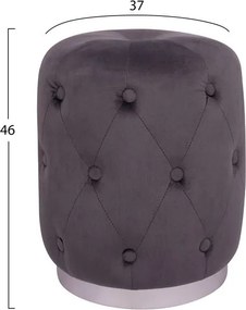ΣΚΑΜΠΟ TORRIE HM8405.01 ΓΚΡΙ ΒΕΛΟΥΔΟ ΜΕ ΑΣΗΜΙ ΒΑΣΗ Φ37x46Υ εκ.