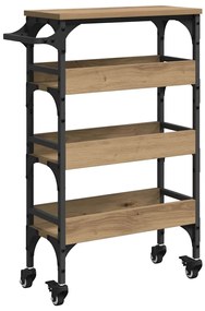 vidaXL Καρότσι Κουζίνας Artisan Oak 53 x 20 x 76 εκ.