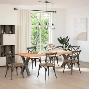 vidaXL Πόδια Τραπεζαρίας σε Σχήμα Χ 2 τεμ. Ανθρακί 70x(72-73) εκ. Ατσάλι