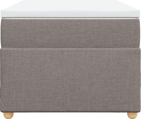 vidaXL Κρεβάτι Boxspring με Στρώμα Taupe 90x200 εκ. Υφασμάτινο