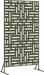 vidaXL Οθόνη Ιδιωτικότητας Ελιά 100 x 50 x 180 εκ. Ατσάλι