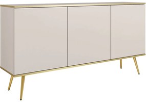 Μπουφές Oro K160_Bz_GL 160x39x85cm Beige-Gold Μελαμίνη,Μέταλλο
