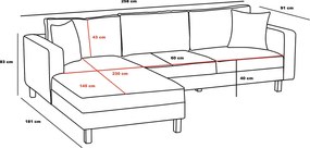 Γωνιακός Καναπές Berlin Δεξιά Γωνία - Anthracite, Black