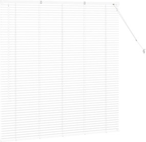 vidaXL Βενετσιάνικες Ρόδες Λευκό 130 x 125 εκ Αλουμίνιο