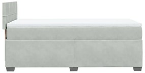 ΚΡΕΒΑΤΙ BOXSPRING ΜΕ ΣΤΡΩΜΑ ΑΝΟΙΧΤΟ ΓΚΡΙ 90X190 ΕΚ. ΒΕΛΟΥΔΙΝΟ 3286198