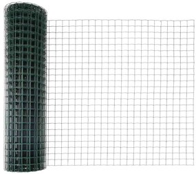 vidaXL Τεντώτο με στήριγμα Πράσινο 1 x 25 m Ατσάλι