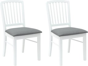 vidaXL Καρέκλες φαγητού 2 pcs Λευκό 50 x 52,5 x 91 εκ