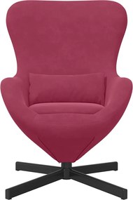 vidaXL Κάθισμα-αυγό Κόκκινο 63 x 73 x 90 εκ Βελούδο