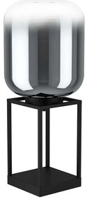 Φωτιστικό Επιτραπέζιο Bulciago 39988 Φ25x59cm 1xE27 40W Black-Smoke Eglo Steel,Glass