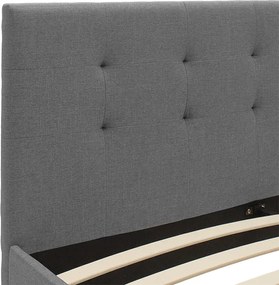 Κρεβάτι Mago pakoworld διπλό ύφασμα ανθρακί 160x200εκ