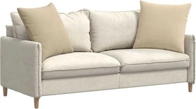 vidaXL Μαξιλάρι Καναπέ 2 pcs Κρεμ 80 x 80 cm ύφασμα