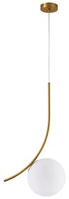 Φωτιστικό Οροφής Κρεμαστό Sceptre 77-9061 20x25x120 E14 40W Gold-Opal Homelighting Metal, Glass