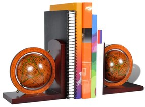 vidaXL Βιβλιοστάτες Υδρόγειος Σφαίρα 2 τεμ.