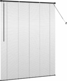 vidaXL Βενετσιάνικες Ρόδες Μαύρο 175 x 150 εκ Αλουμίνιο
