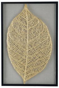 Artekko Zleact Διακοσμητικό Τοίχου Πλεχτό Φύλλο με Μαύρη Κορνίζα (60x90x3)cm Artekko 82886