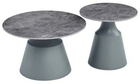 Βοηθητικό Τραπεζάκι Home ESPRIT Γκρι 70 x 70 x 43 cm 70 x 70 x 1 cm