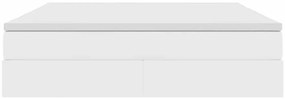 vidaXL Κρεβάτι με αποθηκευτικό χώρο και στρώμα Λευκό 160 x 200 cm