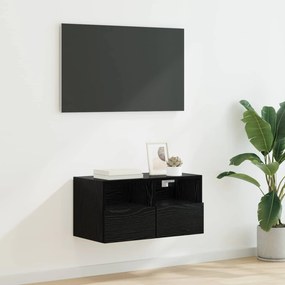 vidaXL Ντουλάπι Τηλεόρασης Τοίχου 60 x 30 x 30 cm Μαύρη Οξυά