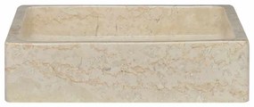 vidaXL Νιπτήρας Κρεμ 40 x 40 x 10 εκ. Μαρμάρινος