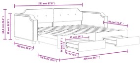 ΚΑΝΑΠΕΣ ΚΡΕΒΑΤΙ ΣΥΡΟΜΕΝΟΣ ΑΝ. ΓΚΡΙ 90X200 ΕΚ. ΎΦΑΣΜΑ &amp; ΣΥΡΤΑΡΙΑ 3197670