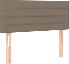 vidaXL Κρεβάτι Boxspring με Στρώμα Taupe 100 x 200 εκ. Υφασμάτινο
