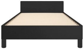 Πλαίσιο Κρεβατιού με Κεφαλάρι Μαύρο 80x200 εκ. Συνθετικό Δέρμα - Μαύρο