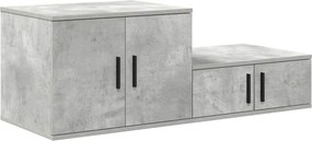 vidaXL Ντουλάπι αποθήκευσης 2 pcs Σκυρόδεμα Γκρι 103 x 41 x 40 εκ