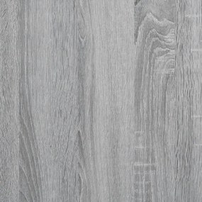 Κομοδίνο Γκρι Sonoma 35x37x50 εκ. με Γυάλινη Πόρτα - Γκρι