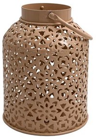 Μεταλλικό Φανάρι FL477 Fylliana Μπεζ - Λευκό 20x26 εκ. 20x20x26 εκ.