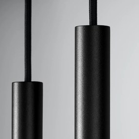 Κρεμαστό φωτιστικό PASTELO 2 μαύρο,ατσάλι,2xmax 8W LED