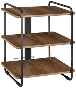 BRATECK ραφιέρα δαπέδου SFR-04, 45.4x40x49.6cm, έως 90kg, καφέ-μαύρο
