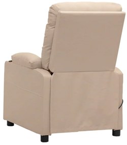 vidaXL Πολυθρόνα Ανακλινόμενη Ηλεκτρική Κρεμ Υφασμάτινη