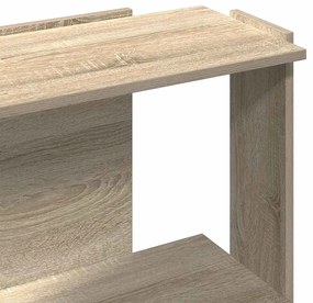 Βιβλιοθήκη 3 Επιπέδων Sonoma Δρυς 60x30x80 εκ. Επεξεργ. Ξύλο - Καφέ