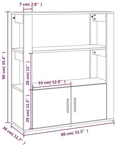 ΝΤΟΥΛΑΠΙ ΓΥΑΛΙΣΤΕΡΟ ΛΕΥΚΟ 80X30X90 ΕΚ. ΕΠΕΞΕΡΓΑΣΜΕΝΟ ΞΥΛΟ 819462