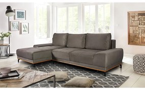 NATURA ΚΑΝΑΠΕΣ ΚΡΕΒΑΤΙ ΓΩΝΙΑ ΑΡΙΣΤΕΡΗ TAUPE 283x164xH90cm - 01-2646 - 01-2646