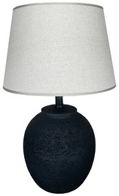 Επιτραπέζιο φωτιστικό Lurata Inart Ε27 κεραμικό σε μαύρο-μπεζ απόχρωση Φ26x38εκ