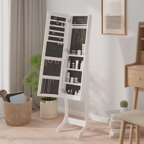 vidaXL Καθρέφτης Επιδαπέδιος Λευκός 34 x 37 x 146 εκ.
