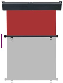 vidaXL Σκίαστρο Βεράντας Πλαϊνό Κόκκινο 125 x 250 εκ.