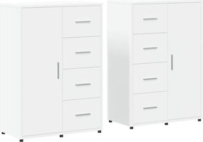 vidaXL Βοηθητικά Ντουλάπια 2 τεμ. Λευκό 60x31x84 εκ. Επεξεργ. Ξύλο