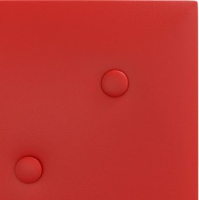 vidaXL Κεφαλάρι Τοίχου 12 pcs Κόκκινο 30 x 30 cm Τεχνητό Δέρμα