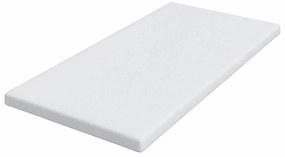 vidaXL Στρώματα Λευκό 100 x 200 cm 100% ύφασμα πολυεστέρα με τζακάρ