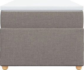 vidaXL Κρεβάτι Boxspring με Στρώμα Taupe 90x190 εκ.Υφασμάτινο