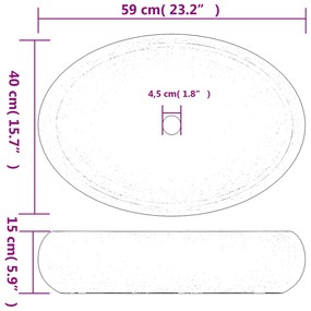 ΝΙΠΤΗΡΑΣ ΟΒΑΛ ΠΡΑΣΙΝΟΣ 59 X 40 X 15 ΕΚ. ΚΕΡΑΜΙΚΟΣ 155083