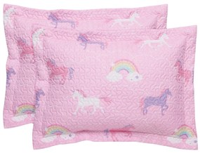 Ζεύγος Διακοσμητικές Μαξιλαροθήκες Microfiber 50x70+5εκ. Kids 4929 Ροζ-Μωβ Das Home