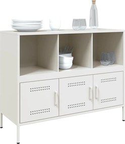 vidaXL Ντουλάπι Λευκό 100,5x39x79 εκ. από Χάλυβα