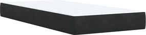 vidaXL Κρεβάτι Boxspring με Στρώμα Μαύρο 90x190 εκ. Βελούδινο