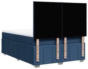 ΚΡΕΒΑΤΙ BOXSPRING ΜΕ ΣΤΡΩΜΑ ΜΠΛΕ 140X200 ΕΚ. ΥΦΑΣΜΑΤΙΝΟ 3293990